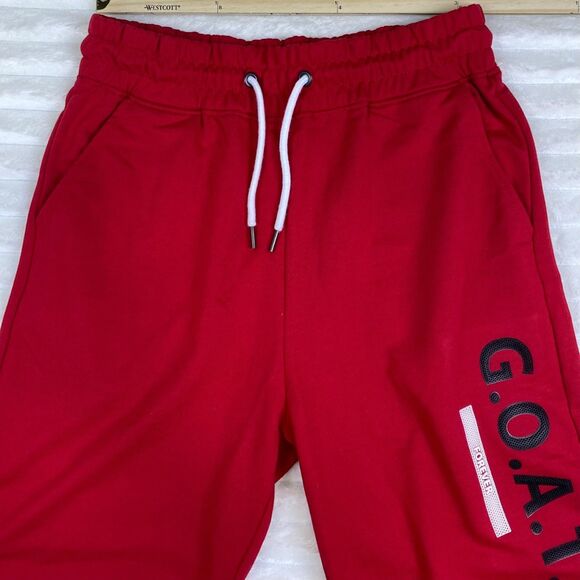 Men’s Galaxy by Harvic G.O.A.T. Athletic Shorts Size L Red w/ Red Drawstring NWT - Picture 2 of 7